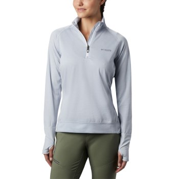 Columbia Sweater Dames, Irico Half-Zip Wit Grijs, 89YUBKQAV